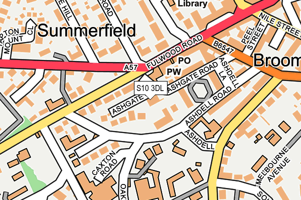 S10 3DL map - OS OpenMap – Local (Ordnance Survey)