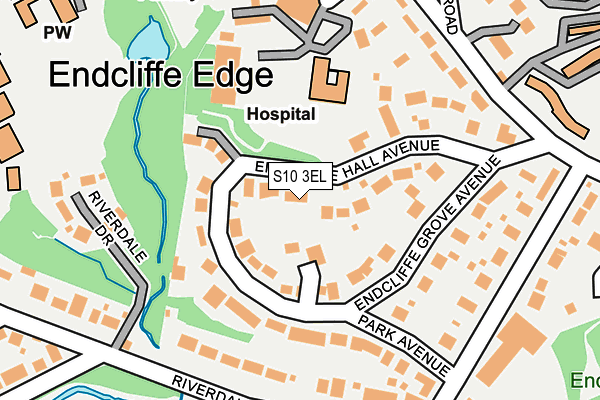 S10 3EL map - OS OpenMap – Local (Ordnance Survey)