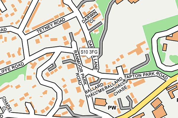 S10 3FG map - OS OpenMap – Local (Ordnance Survey)
