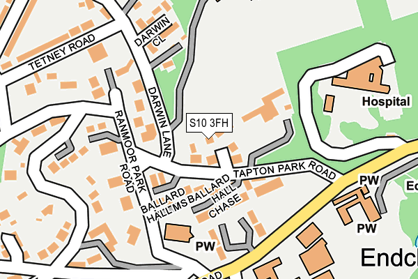 S10 3FH map - OS OpenMap – Local (Ordnance Survey)