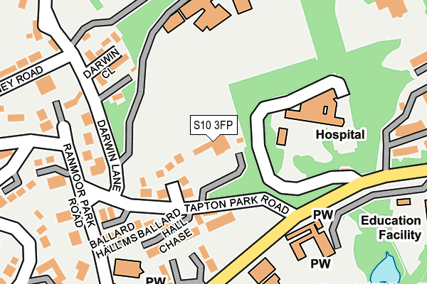 S10 3FP map - OS OpenMap – Local (Ordnance Survey)