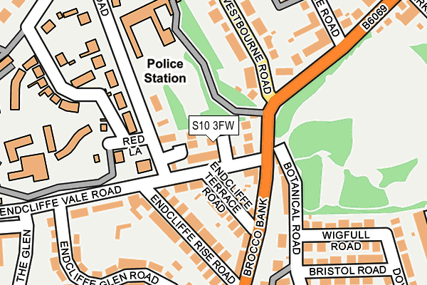S10 3FW map - OS OpenMap – Local (Ordnance Survey)