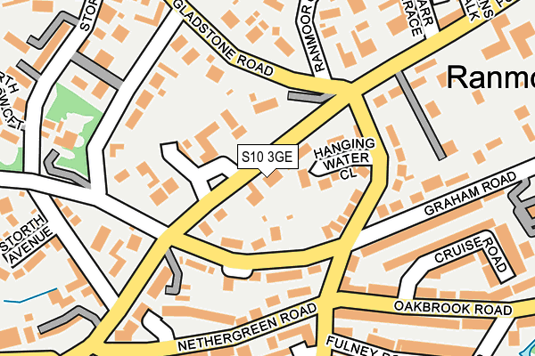 S10 3GE map - OS OpenMap – Local (Ordnance Survey)