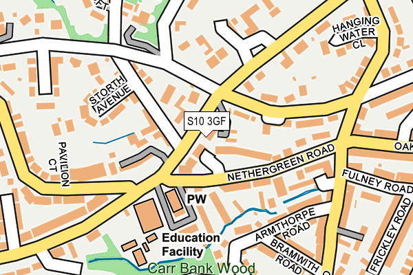 S10 3GF map - OS OpenMap – Local (Ordnance Survey)