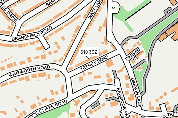 S10 3GZ map - OS OpenMap – Local (Ordnance Survey)