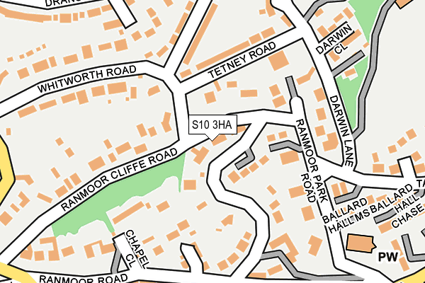 S10 3HA map - OS OpenMap – Local (Ordnance Survey)