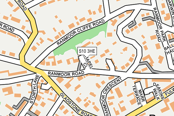 S10 3HE map - OS OpenMap – Local (Ordnance Survey)