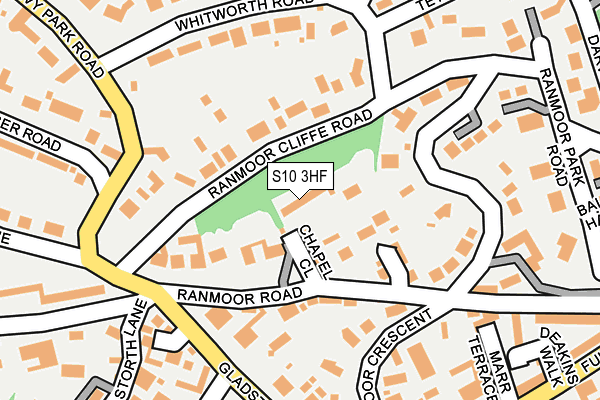 S10 3HF map - OS OpenMap – Local (Ordnance Survey)