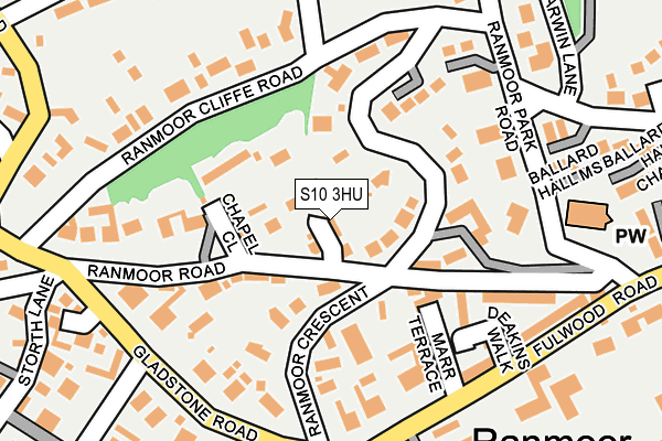 S10 3HU map - OS OpenMap – Local (Ordnance Survey)