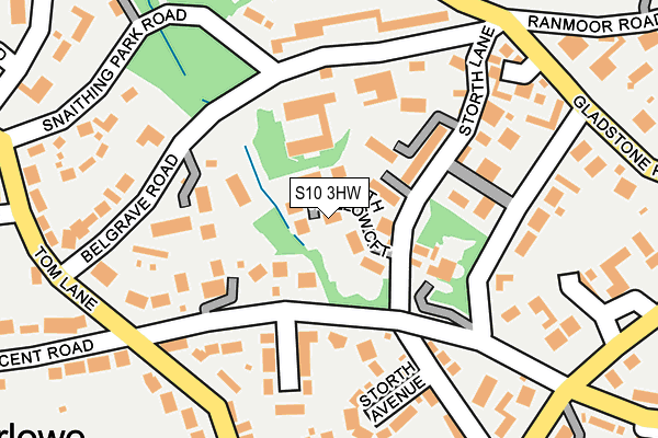 S10 3HW map - OS OpenMap – Local (Ordnance Survey)