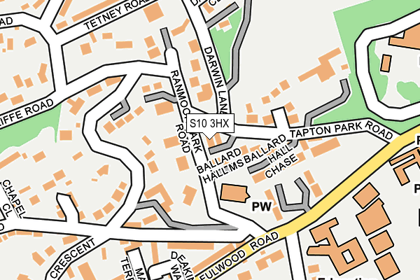 S10 3HX map - OS OpenMap – Local (Ordnance Survey)