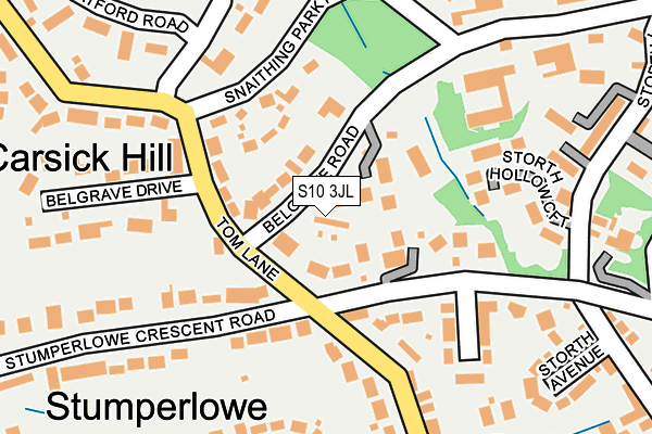 S10 3JL map - OS OpenMap – Local (Ordnance Survey)