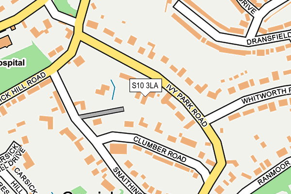 S10 3LA map - OS OpenMap – Local (Ordnance Survey)
