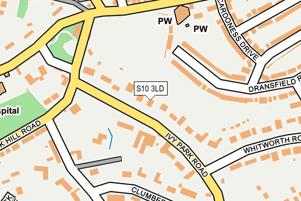 S10 3LD map - OS OpenMap – Local (Ordnance Survey)