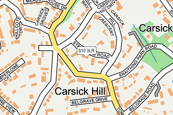 S10 3LR map - OS OpenMap – Local (Ordnance Survey)