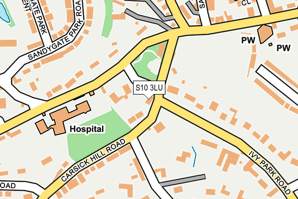 S10 3LU map - OS OpenMap – Local (Ordnance Survey)