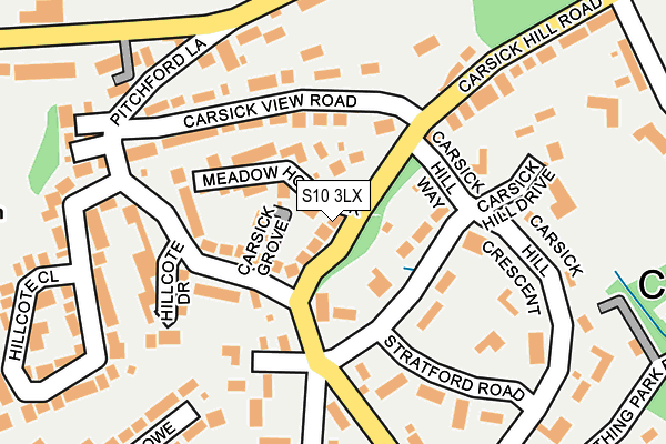 S10 3LX map - OS OpenMap – Local (Ordnance Survey)