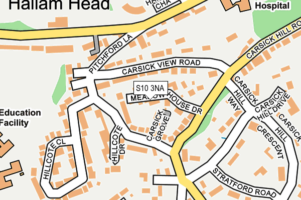 S10 3NA map - OS OpenMap – Local (Ordnance Survey)