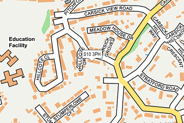 S10 3PH map - OS OpenMap – Local (Ordnance Survey)