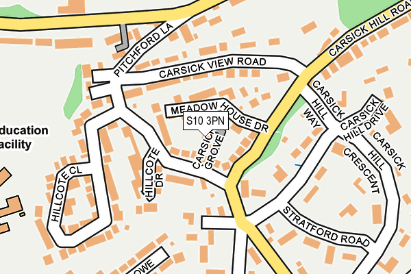 S10 3PN map - OS OpenMap – Local (Ordnance Survey)
