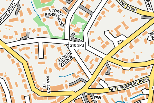 S10 3PS map - OS OpenMap – Local (Ordnance Survey)