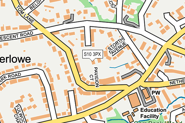 S10 3PX map - OS OpenMap – Local (Ordnance Survey)