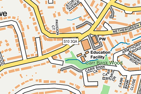 S10 3QA map - OS OpenMap – Local (Ordnance Survey)