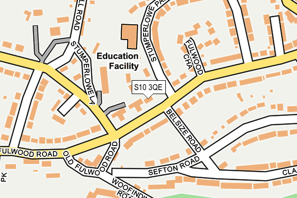 S10 3QE map - OS OpenMap – Local (Ordnance Survey)