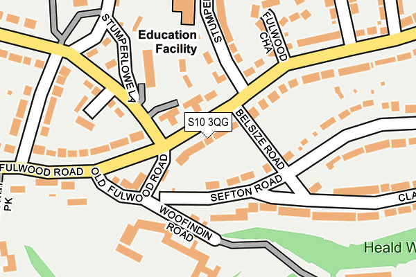 S10 3QG map - OS OpenMap – Local (Ordnance Survey)
