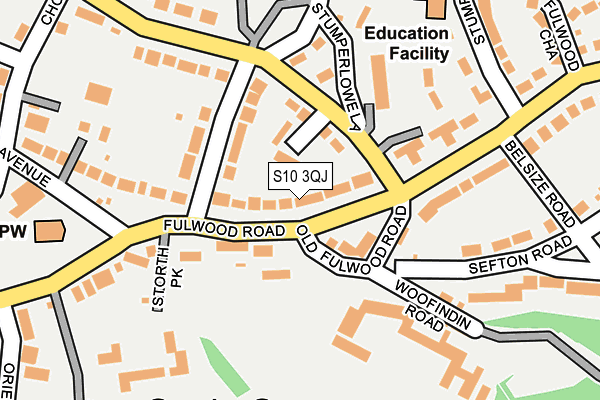 S10 3QJ map - OS OpenMap – Local (Ordnance Survey)