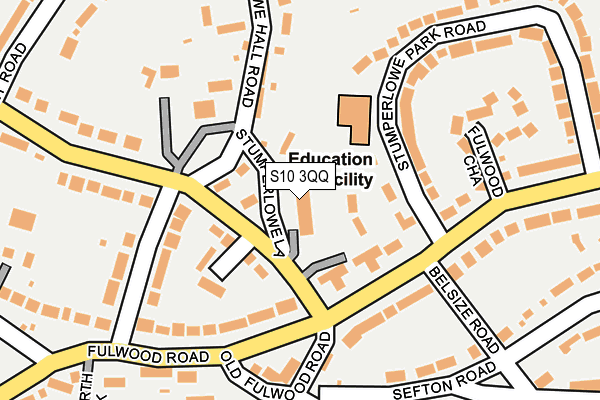 S10 3QQ map - OS OpenMap – Local (Ordnance Survey)