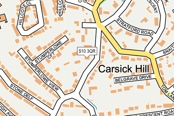 S10 3QR map - OS OpenMap – Local (Ordnance Survey)