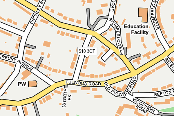 S10 3QT map - OS OpenMap – Local (Ordnance Survey)
