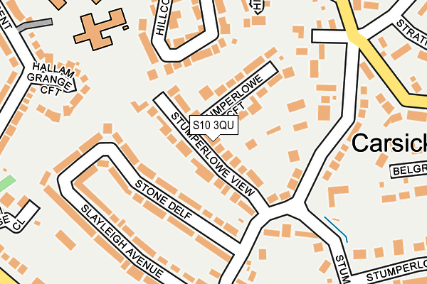 S10 3QU map - OS OpenMap – Local (Ordnance Survey)