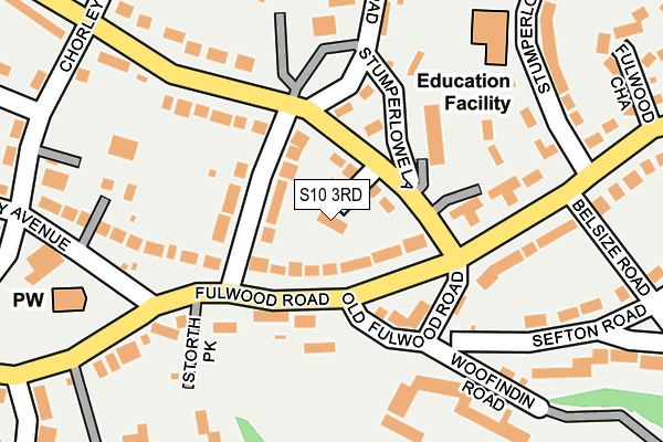 S10 3RD map - OS OpenMap – Local (Ordnance Survey)