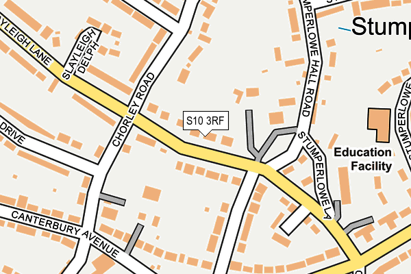 S10 3RF map - OS OpenMap – Local (Ordnance Survey)