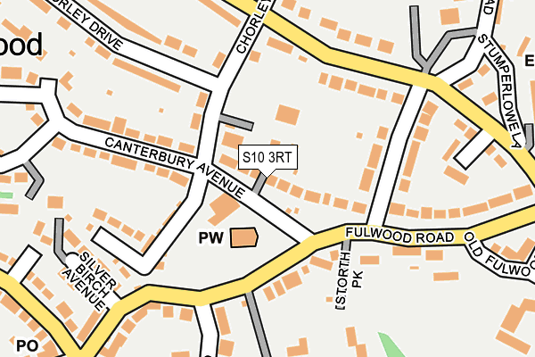 S10 3RT map - OS OpenMap – Local (Ordnance Survey)