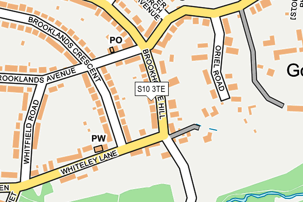 S10 3TE map - OS OpenMap – Local (Ordnance Survey)