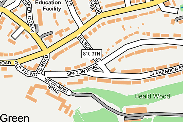 S10 3TN map - OS OpenMap – Local (Ordnance Survey)