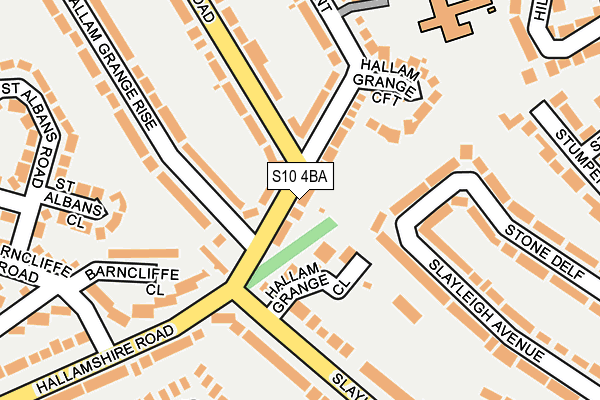 S10 4BA map - OS OpenMap – Local (Ordnance Survey)