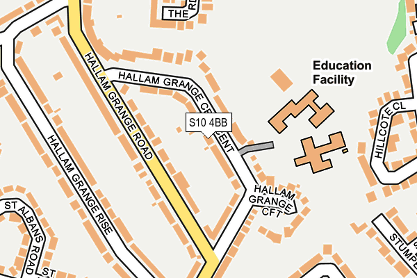 S10 4BB map - OS OpenMap – Local (Ordnance Survey)