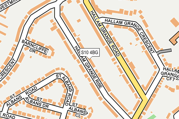 S10 4BG map - OS OpenMap – Local (Ordnance Survey)