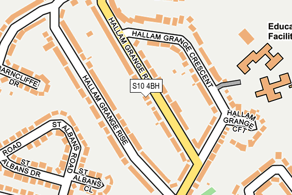 S10 4BH map - OS OpenMap – Local (Ordnance Survey)