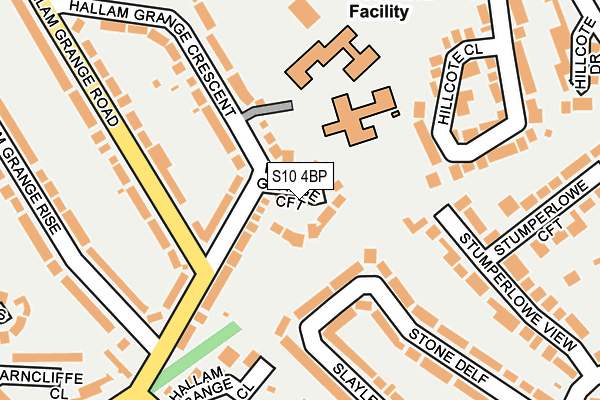 S10 4BP map - OS OpenMap – Local (Ordnance Survey)