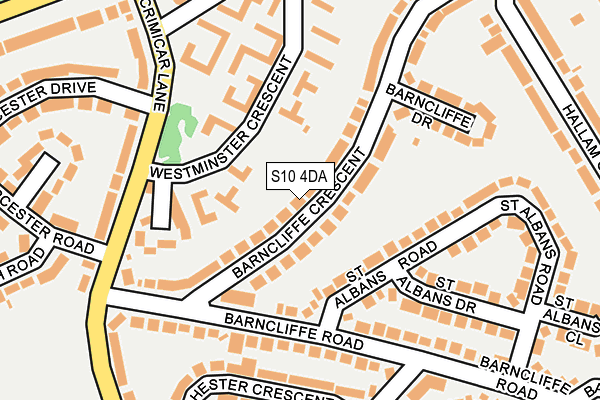 S10 4DA map - OS OpenMap – Local (Ordnance Survey)