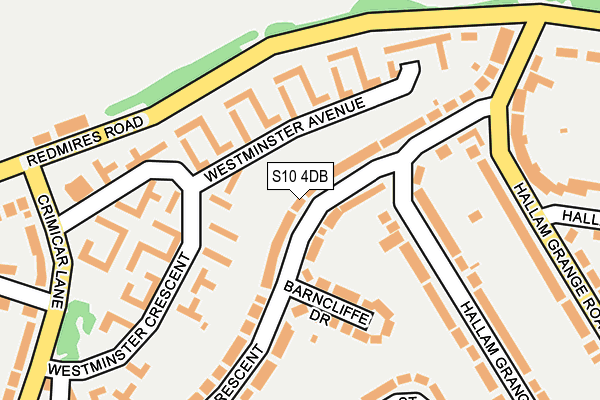 S10 4DB map - OS OpenMap – Local (Ordnance Survey)
