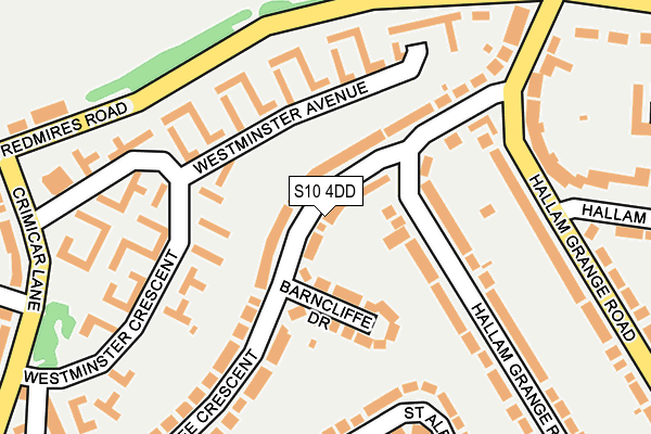 S10 4DD map - OS OpenMap – Local (Ordnance Survey)