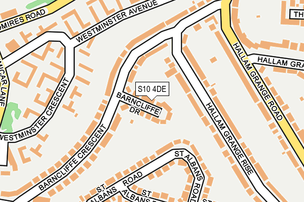 S10 4DE map - OS OpenMap – Local (Ordnance Survey)