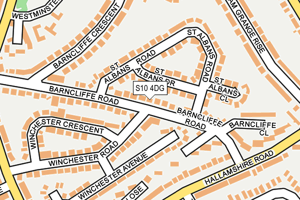 S10 4DG map - OS OpenMap – Local (Ordnance Survey)