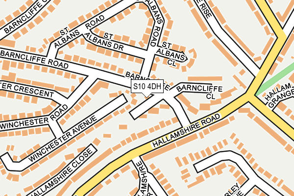 S10 4DH map - OS OpenMap – Local (Ordnance Survey)